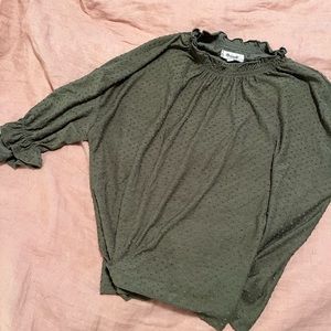 Madewell Green Flowy Blouse